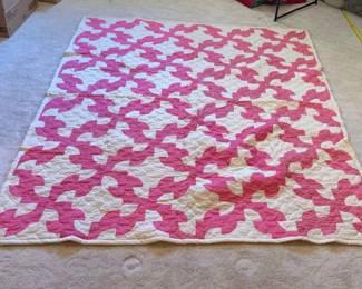 Pink White Quilt