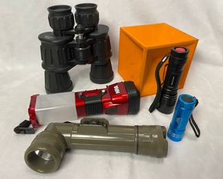 Target Bullet Trap, Humvee Binoculars, Flashlights