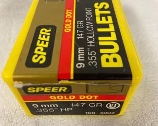 Speer Gold Dot 9mm 147 Grain HP