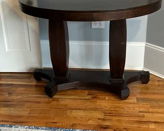 Vintage half round mahogany table