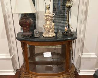 Cabinet and several lamps