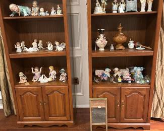 Collector items Including vintage washboard, piano babies, vases Other items