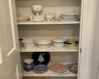 Assortment of dishes and corning ware