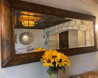 Large beveled mirror
L 70” x H 30”