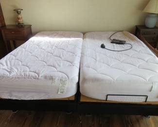 Two Twin Electric Adjustable Beds