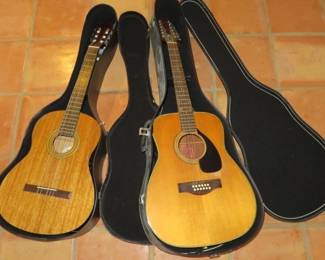 Vintage Samick LC-015G-1 Guitar & Case, Yamaha FG-230 Guitar & Case