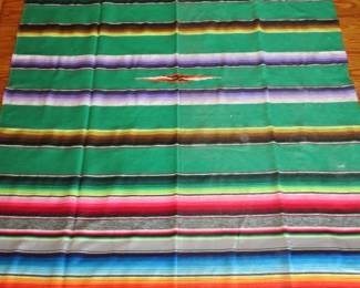 Vintage Mexican Serape Blanket