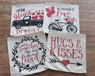 Love/Kisses Pillow Covers