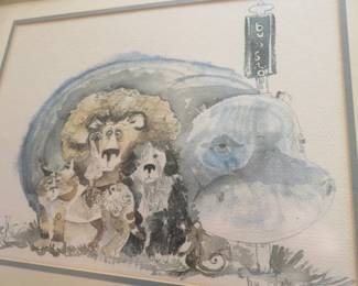 Don Nedobeck Signed Art, "Bus Stop"