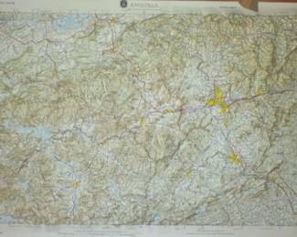 1972 3D Raised Relief Topographic map of Knoxville, Tenn