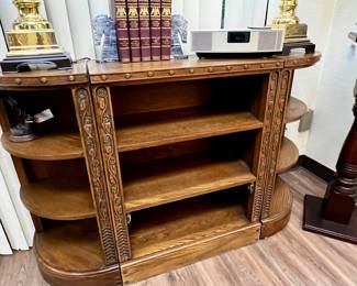 Desk that belonged to Texas Governor Ann Richards- office suite includes desk, bookcase, credenza, rubbish bin