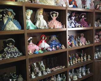 Dolls with handmade dresses