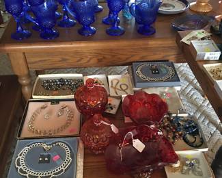 Jewelry on nice end table 