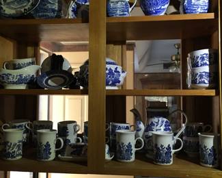 Blue willow and other blue and white