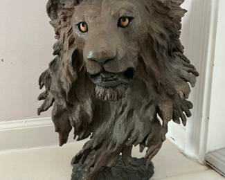 Mark Hopkins lion bronze