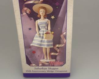 Hallmark Barbie Keepsake Ornament Midge 35th Anniversary Suburban Shopper.  Decorate Year Round!