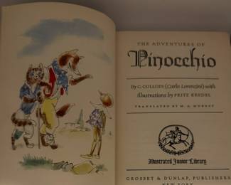 Rare Vintage Book 1946 - The Adventures Of Pinocchio By C. Collodi (Carlo Lorenzi) (Child's Book)