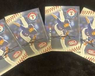 CJ Wilson Texas Rangers Dr. Pepper Autographed Card (Four 4)