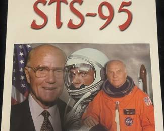 NASA Space Shuttle Promo & Mission Facts 8x10 Crew Of Space Shuttle Mission STS-95.  Autograph. John Glenn