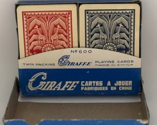 intage Giraffe Twin Pack Of Playing Cards (Red & Blue) (In Box)