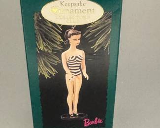 Hallmark Barbie Keepsake Ornament Barbie Debut 1959 (Dark Hair).  Decorate Year Round!