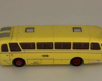 Rare Vintage Diecast Yellow Bus - Made In England