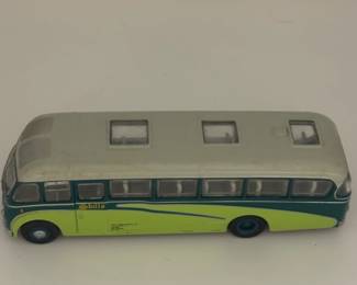 Rare Vintage Diecast Two-Tone Green Bus - Made In England