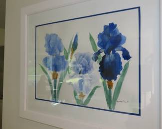 Watercolors Blue Iris, Barbara Marsh.
