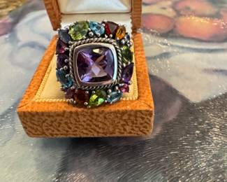 Multi stone designer ring