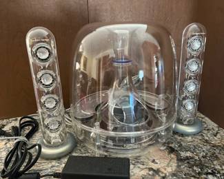 Vintage Harman Kardon Soundsticks. Sub woofer and speakers.