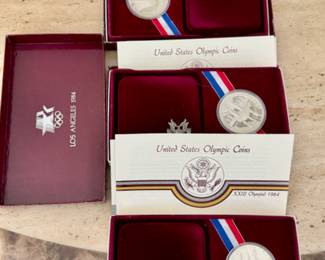 LA 1984 Olympic coins