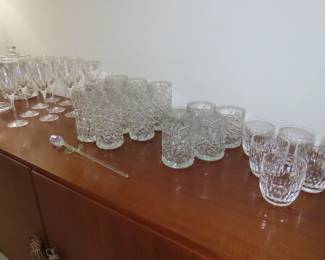 Waterford and other lead crystal stemware.