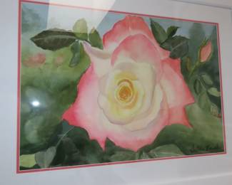 "First Bloom"  by Laguna Woods Water color artist Barbara Marsh.