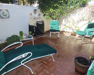 Patio sun furniture and BBQ