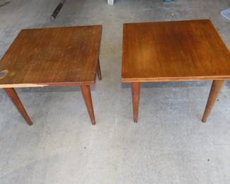 Two small end tables made in Denmark.