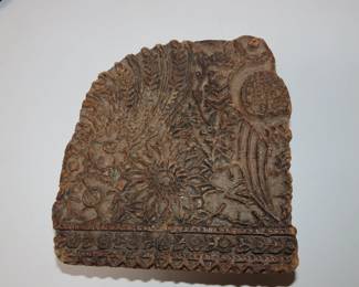 carved wood block art/batik stamp.