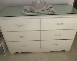 One of two matching 6 drawer chests.