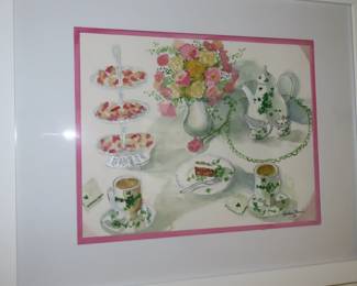 Watercolors Tea Party, Barbara Marsh.