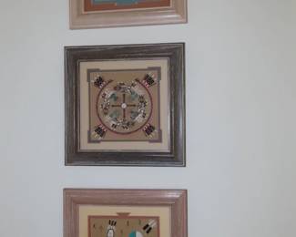 Framed sand art.