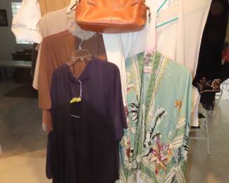 Purses, ladies poncho sweaters.