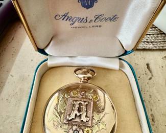 Gold pocket watch