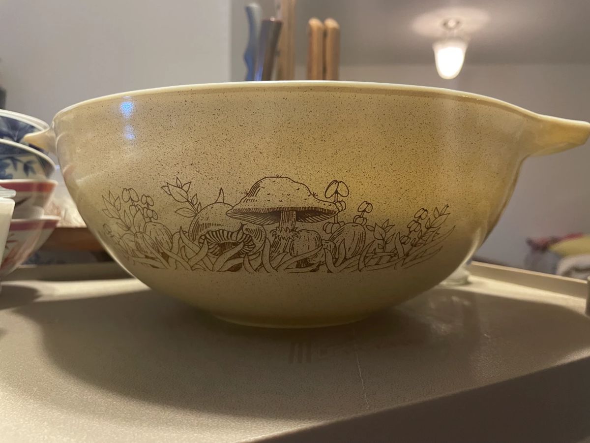 VTG Pyrex  Forest Francis Mushroom Nesting Bowls(4)