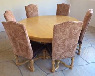Heavy 72 Inch Round Pedestal Dining Table 