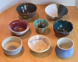 Small Pottery Bowls Signed