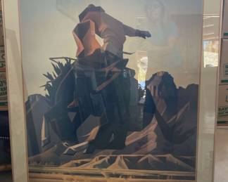 Bucking Bronco Print Signed