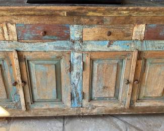 Multicolored Rustic Cabinet
