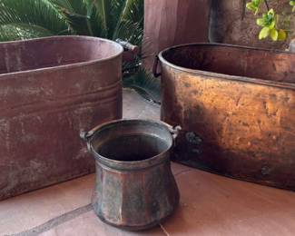 Vintage Creme City Kettle Style Buckets