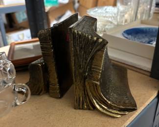 Brass bookends