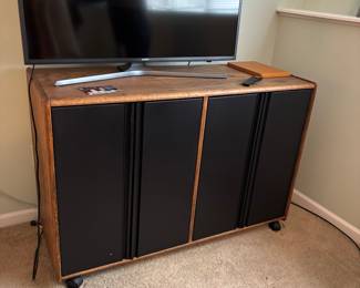 Stereo cabinet and flat screen tv