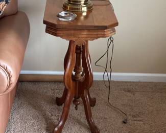 Eastlake style walnut side table